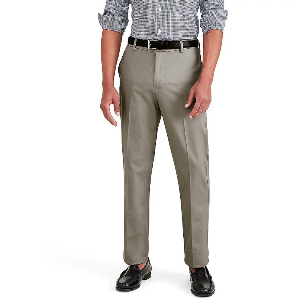 Dockers Men Iron Free Stain Defender Slim Fit Khaki Pants Cloud Size 36X30